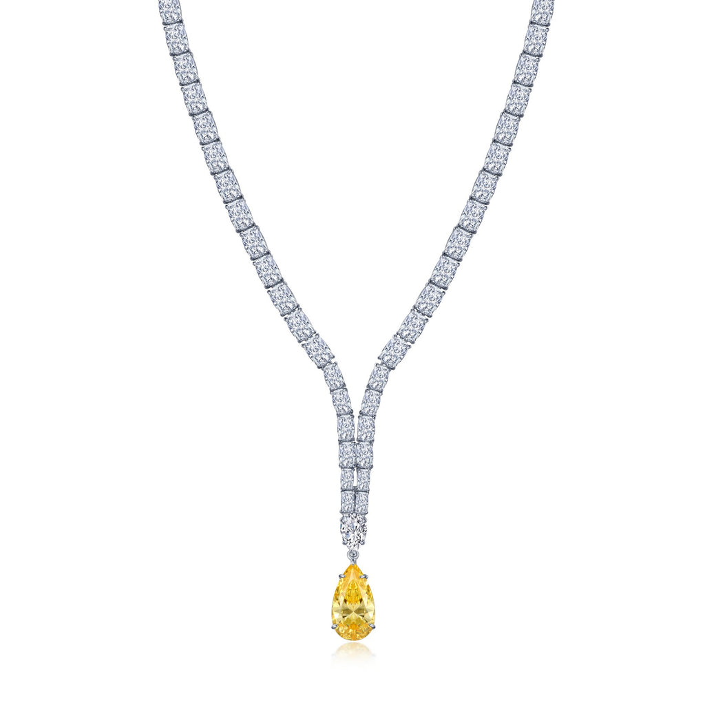 Lafonn Red Carpet Pear Canary Necklace 8N005CAP16