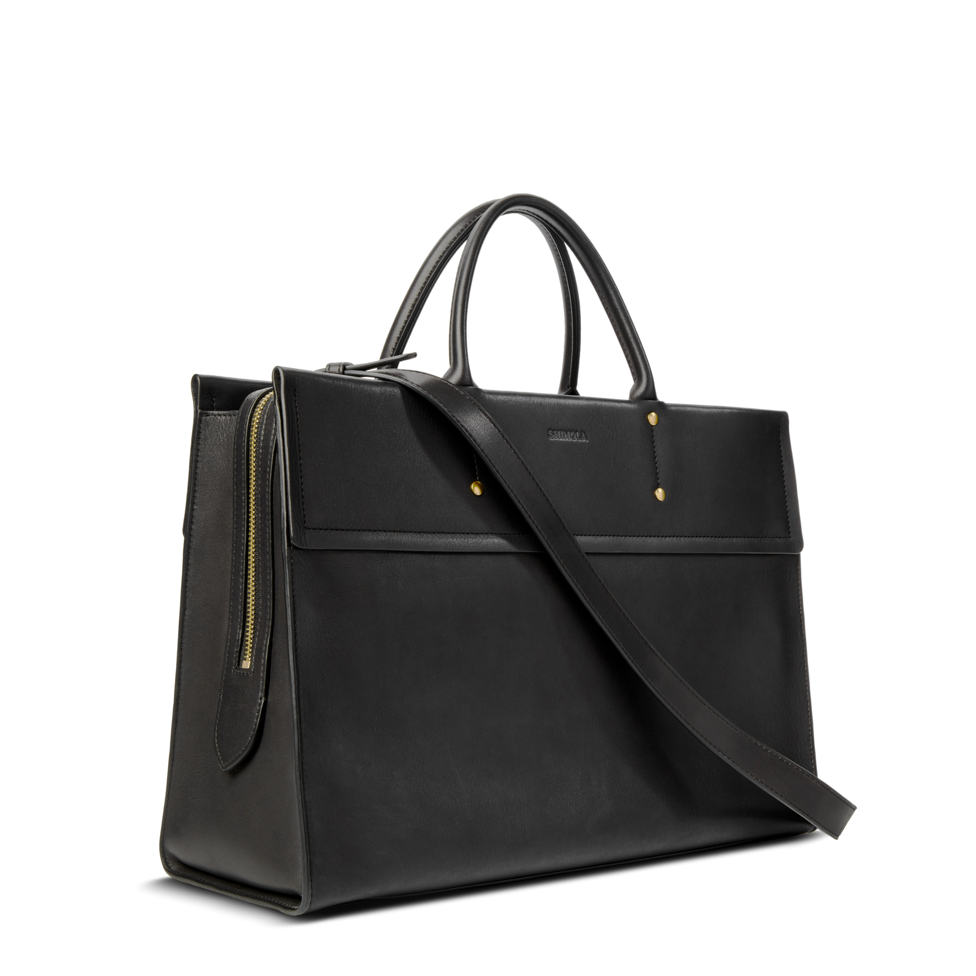 Shinola Leather Day Satchel S0320301981-1-Blk-OS-VNM