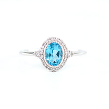 Topaz Diamond Halo Ring 4690063
