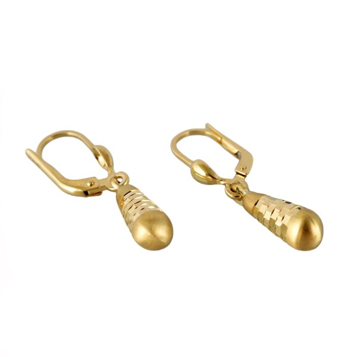 10k Teardrop Gold Pendant Earrings