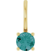 14K Yellow Imitation Alexandrite Solitaire Charm/Pendant 87768:132:P