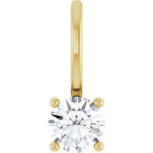 14K Yellow 1/4 CTW Natural Diamond Solitaire  Charm/Pendant 87768:172:P