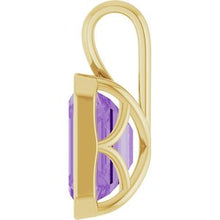 14K Yellow Lab-Grown Purple Sapphire Pendant 87645:60012:P