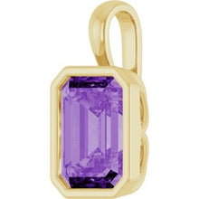 14K Yellow Lab-Grown Purple Sapphire Pendant 87645:60012:P