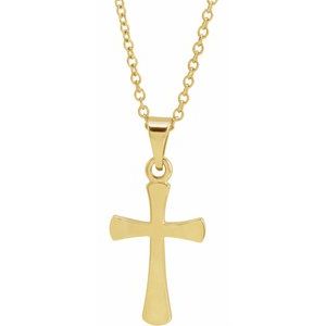 Platinum Cross 18" Necklace