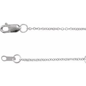 Platinum 1 mm Adjustable Cable 16-18" Chain CH1015:60007:P