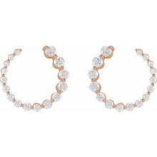 14K Rose 7/8 CTW Lab-Grown Diamond Front-Back Earrings 688818:LG602:P