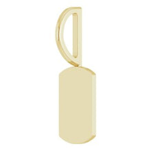 14K Yellow Engravable Dog Tag Charm/Pendant 88023:104:P