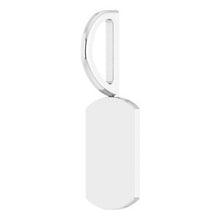 14K White Engravable Dog Tag Charm/Pendant 88023:102:P