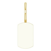 14K Yellow Engravable Dog Tag Charm/Pendant 88023:104:P