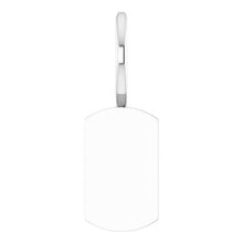 14K White Engravable Dog Tag Charm/Pendant 88023:102:P