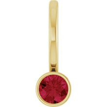 14K Yellow Lab-Grown Ruby Charm/Pendant 88105:158:P