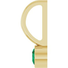 14K Yellow Lab-Grown Emerald Charm/Pendant 88105:154:P