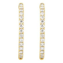 14K Yellow 2 CTW Natural Diamond Inside-Outside 29.5 mm Hinged Hoop Earrings 650183:122:P