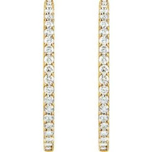 14K Yellow 5 CTW Natural Diamond Inside-Outside 41.5 mm Hinged Hoop Earrings 650183:126:P