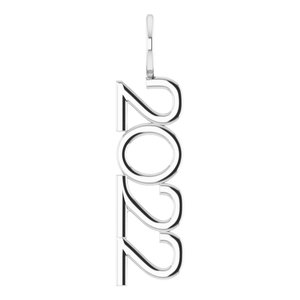 Sterling Silver 2022 Year Charm/Pendant 87773:112:P