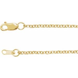 14K Yellow Gold-Filled 1.5 mm Cable 7" Chain CH1115:105:P