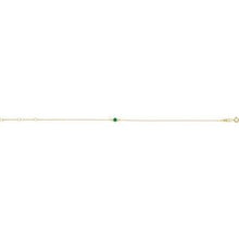 14K Yellow Natural Emerald Bezel-Set Solitaire 6 1/2-7 1/2