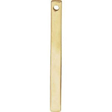 10K Yellow Engravable Four-Sided Bar Pendant 87619:112:P