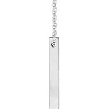 Sterling Silver Engravable Four-Sided Bar 16-18