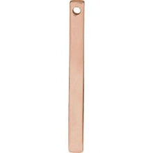 14K Rose Engravable Four-Sided Bar Pendant 87619:107:P