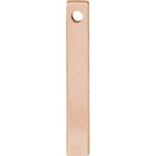 14K Rose Engravable Four-Sided Bar Pendant 87619:102:P