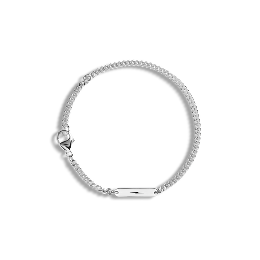 3mm Gauge Chain Bracelet S1820299679-1-StrlngSil-M-THA