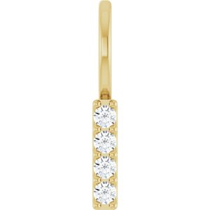 14K Yellow .07 CTW Natural Diamond Bar Charm/Pendant 88140:115:P