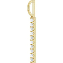 14K Yellow 1/6 CTW Lab-Grown Diamond Bar Charm/Pendant 88140:LG105:P