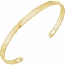 14K Yellow Engravable Diamond Pierced Cuff 7