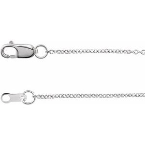 Sterling Silver 1 mm Cable 16" Chain