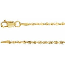 14K Yellow 1.3 mm Diamond-Cut Rope Rope 7