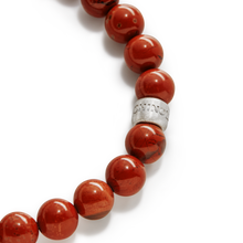 Shinola Jewelry 8mm Beaded Red Jasper Bracelet S1820304686-1-RedJasper-L-USA