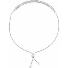 14K White 1 CTW Lab-Grown Diamond Bolo 9 1/2