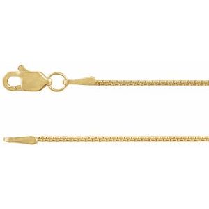14K Yellow Gold-Filled 1 mm Rounded Box 16" Chain CH1092:628:P