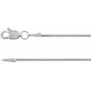 Sterling Silver 1 mm Rounded Box 20" Chain CH1092:622:P