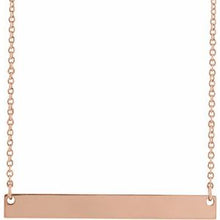 18K Rose Gold-Plated Sterling Silver Engravable Bar 18