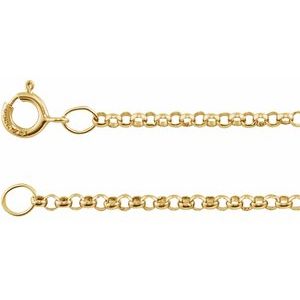 14K Yellow 1.5 mm Rolo 30" Chain CH439:1008:P