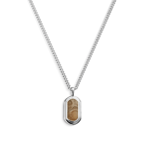 Shinola Jewelry Petoskey Tag Necklace S1820304685-1-StrlngSil-OS-THA