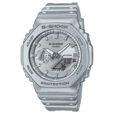 G-Shock GA2100FF-8A Retro Futuristic Metallic Silver Casioak