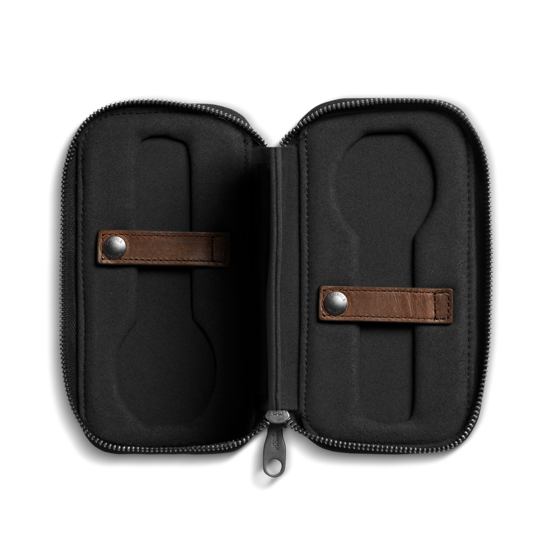 Shinola Leather Travel Watch Case S0320286878-1-MedBrn-OS-USA