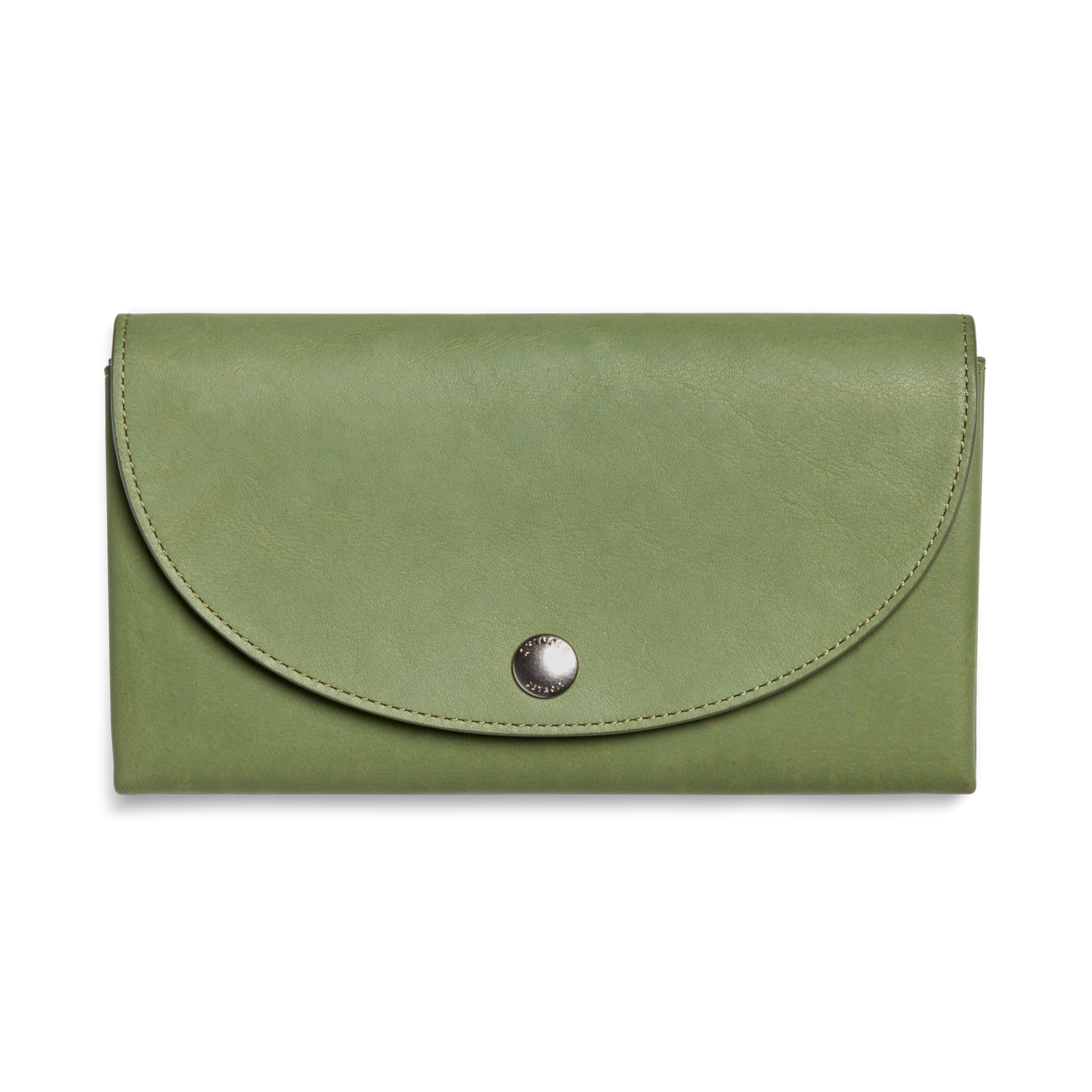 Shinola Leather Birdy Large Snap Wallet S0320256385-1-Eucalyptus-OS-VNM