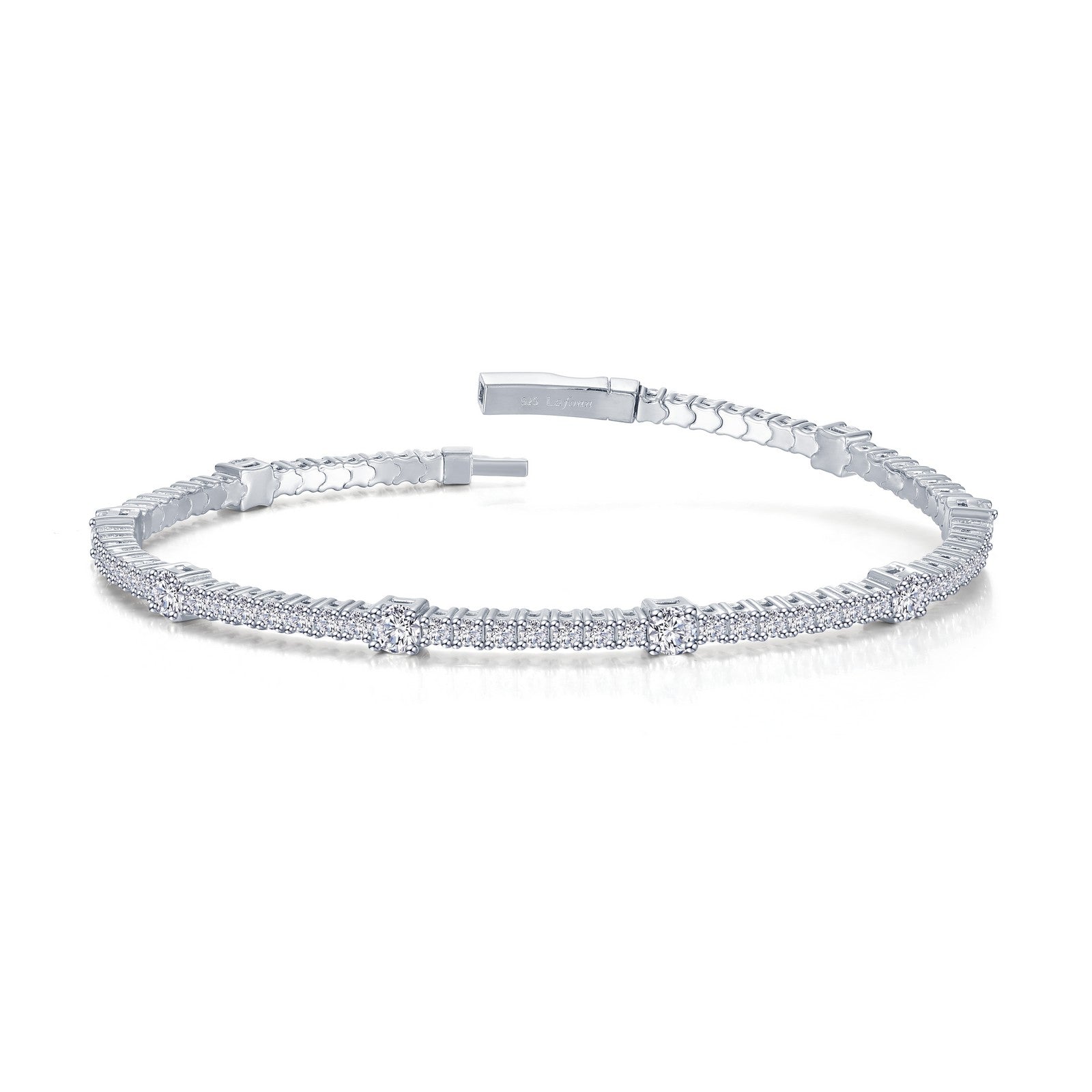 3.25 CTW Station Flexible Tennis Bracelet B0196CLP68