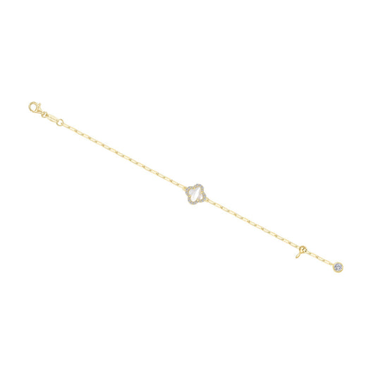 Mother-Of-Pearl Paperclip Bracelet B0210MOG68