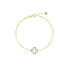 Mother-Of-Pearl Paperclip Bracelet B0210MOG68