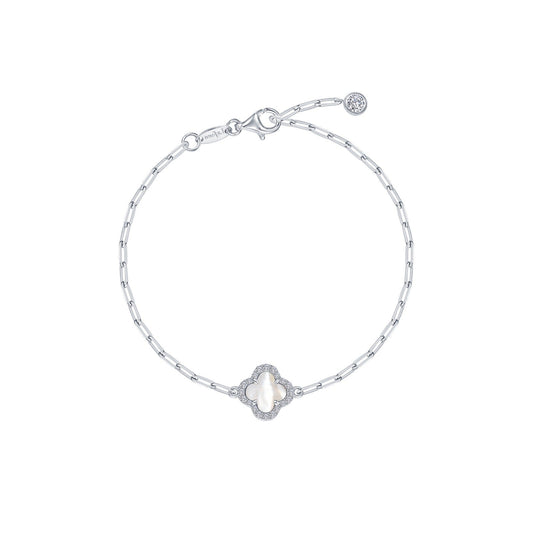 Mother-Of-Pearl Paperclip Bracelet B0210MOP68