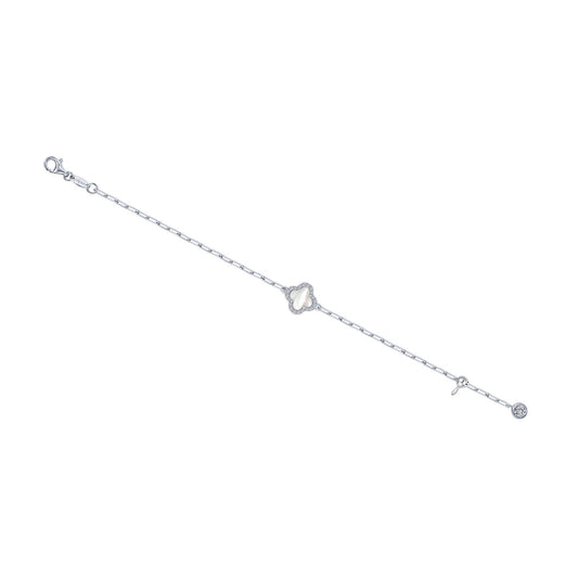 Mother-Of-Pearl Paperclip Bracelet B0210MOP68
