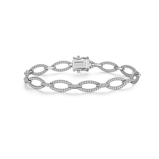 Marquise Shape Cable Link Bracelet