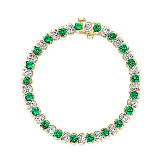 7.5 CTW Aria Half-Bezel Tennis Bracelet B0220CEG70