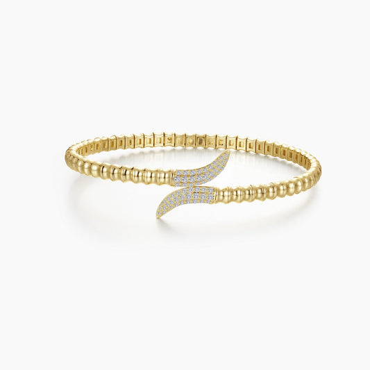 Fluted Bypass Wrap Bangle